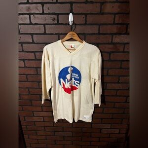 New Jersey Nets Vintage Cream XL Long Sleeve Shirt